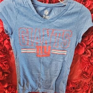 NFL Girls Blue NY Giants T-Shirt Size Small